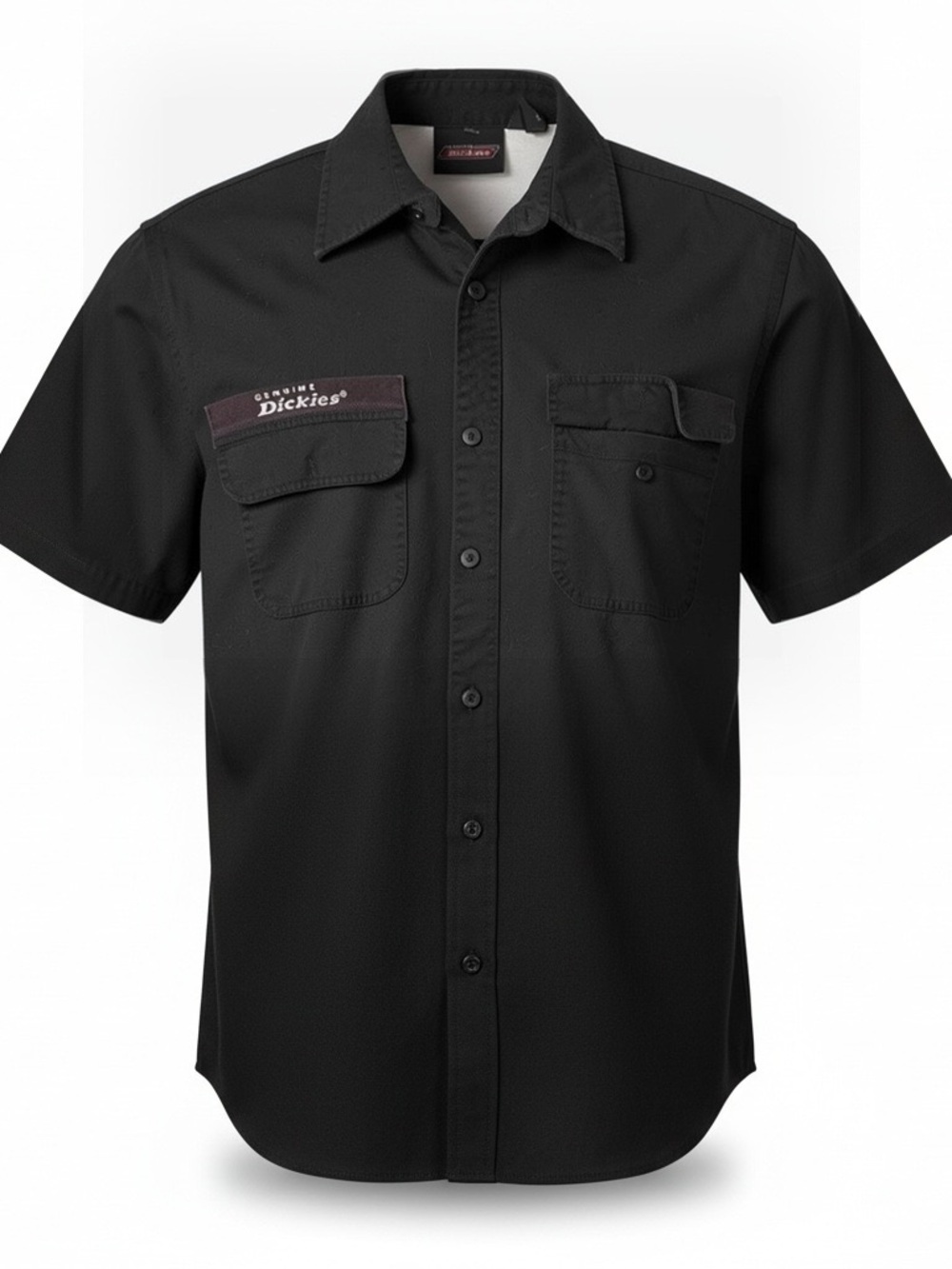 Dickies Black Short Sleeve Button-Down Work Shirt